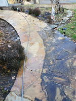 Hydro Clean rock walkway in progress